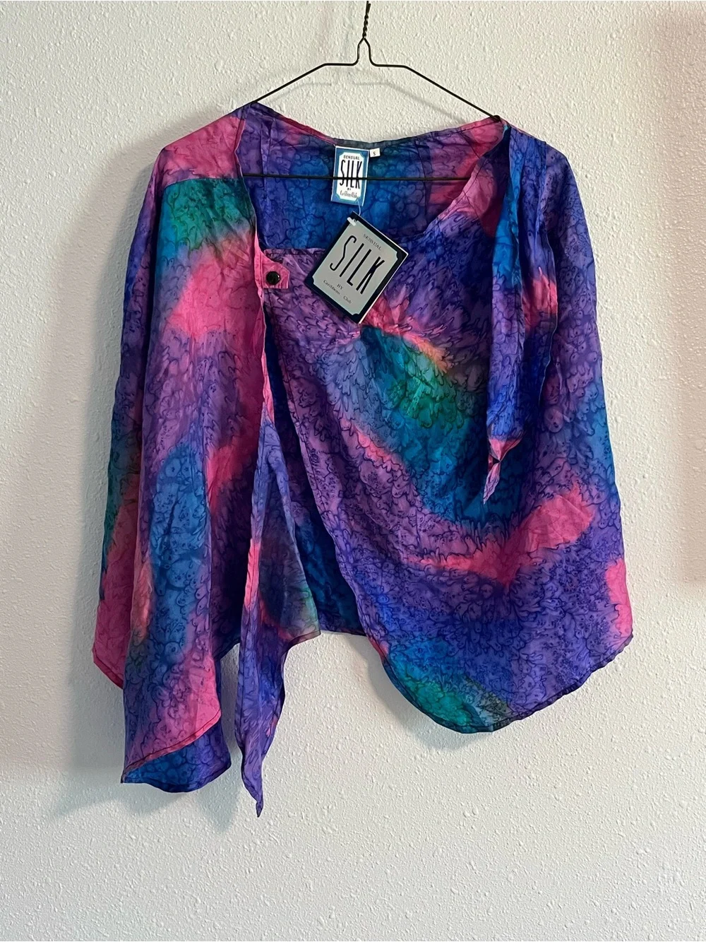 Silk Sand washed Hand painted Scarf/Wrap by Sensual Silk by Caribbean Club